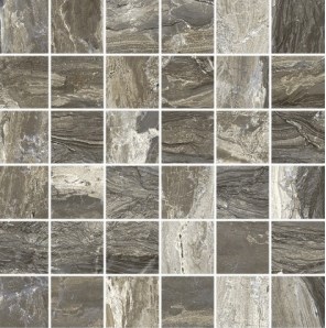 Мозаика Mosaico Gemstone Taupe Rett чип 4.95x4.95 29.7х29.7 Ascot