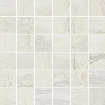 Мозаика Mosaico Gemstone White Rett чип 4.95x4.95 31.6x31.6 Ascot