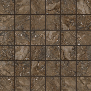 Мозаика Мозаика BR04 Bernini Темно-коричневый Неполированный (5х5) 30x30x9 Estima