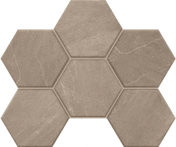 Мозаика Мозаика GB02 Gabbro Hexagon неполированная 25x28.5 Estima