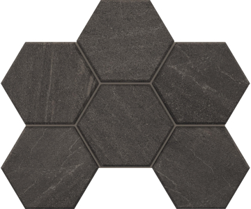 Мозаика Мозаика GB03 Gabbro Hexagon неполированная 25x28.5 Estima