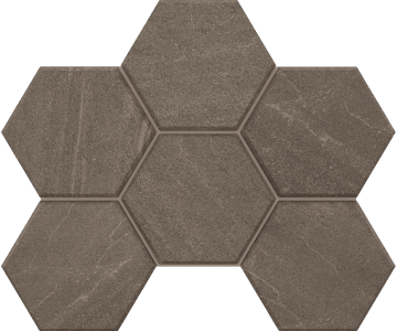Мозаика Мозаика GB03 Gabbro Hexagon неполированная 25x28.5 Estima