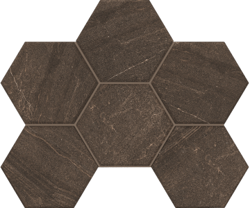 Мозаика Мозаика GB04 Gabbro Hexagon неполированная 25x28.5 Estima