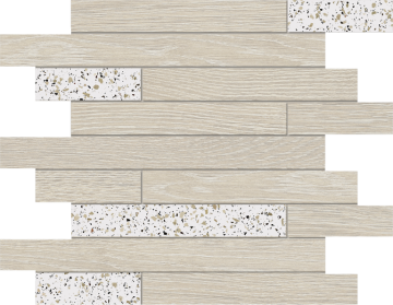 Мозаика Мозаика KW00/CM00 White/Nordic Muretto структурированный/неполированный 30x35 Estima