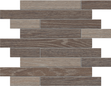 Мозаика Мозаика KW03/KW02 Wenge/Light Grey Muretto структурированный 30x35 Estima