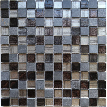 Мозаика Naturelle Alcantara Nero 23x23 30.5x30.5 Caramelle Mosaic