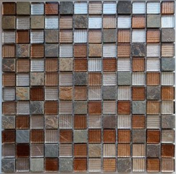 Мозаика Naturelle Alcantara Ruggine 23x23 30.5х30.5 Caramelle Mosaic