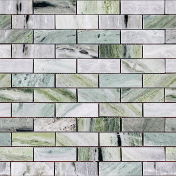 Мозаика Onice Verde oliva POL 23x73x7 298x298 Caramelle Mosaic