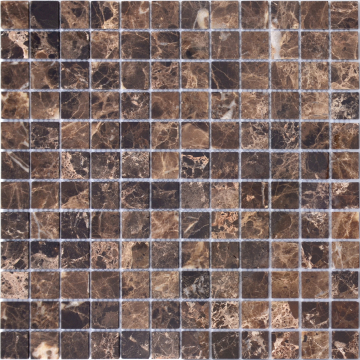 Мозаика Pietrine Emperador Dark POL 23x23x4 298х298 Caramelle Mosaic