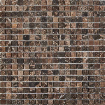 Мозаика PIX219 Dark Emperador из мрамора матовая 15x15 305х305x4 Pixmosaic