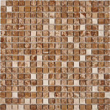 Мозаика PIX221 Light Emperador из мрамора полированная 15x15 305х305x4 Pixmosaic