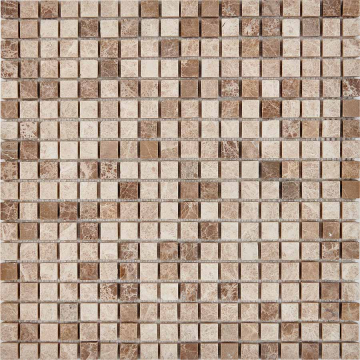 Мозаика PIX224 Light Emperador из мрамора матовая 15x15 305х305x4 Pixmosaic