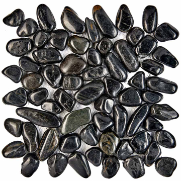 Мозаика PIX264 из гальки Blaсk stone 30.5х30.5 Pixmosaic