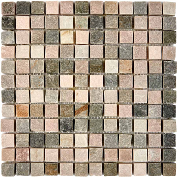 Мозаика PIX301 Slate Grey из сланца 23х23 305х305 Pixmosaic