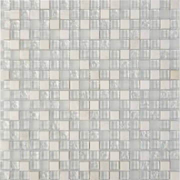 Мозаика PIX715 Мозаика из мрамора и стекла 15x15 300х300x8 Pixmosaic