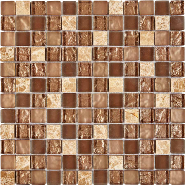Мозаика PIX722 Мозаика из мрамора и стекла 23x23 300х300x8 Pixmosaic