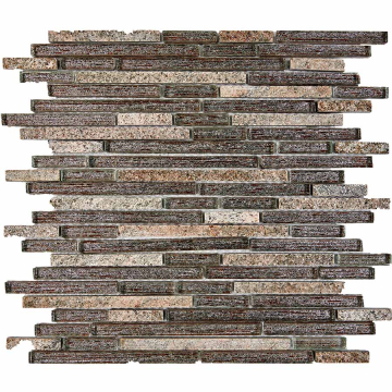 Мозаика PIX726 Мозаика из мрамора и стекла 10x48/98/148 300х300x8 Pixmosaic