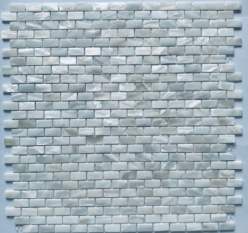 Мозаика PIX768 из натурального перламутра Super White 10*20 290х300х2 Pixmosaic