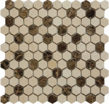 Мозаика QS-Hex027-25P/10 30,5*30,5 Q-Stones