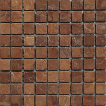 Мозаика ROSSO VERONA 1,5x1,5x0,8 tumbled Premium Marble