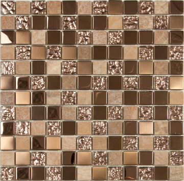 Мозаика S-816 стекло камень метал (23x23x8) 298*298 NSmosaic