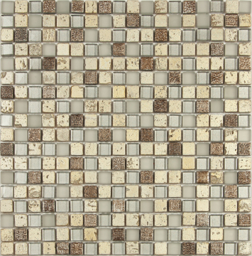 Мозаика S-821 стекло керамика (15x15x8) 305*305 NSmosaic