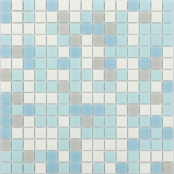 Мозаика Sabbia Azzuro 20x20x4 на сетке 327x327 Caramelle Mosaic
