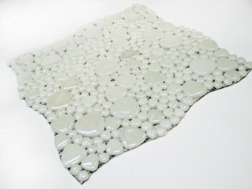 Мозаика SCM-51001 Raindrop белый матовый гладкие камешки 30,5x30,5 Keramissimo