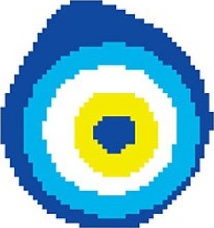 Мозаика SD-101 Porcelain Mosaic Design Evil Eye Bead 3 5x5 (240x270) Serapool