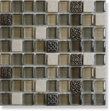 Мозаика Смеси с декорами HSO 998 1,5х1,5х0,8 Bars Crystal