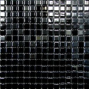 Мозаика SP25-2007 Моноколор черный перламутровый 31.5x31.5 Keramissimo