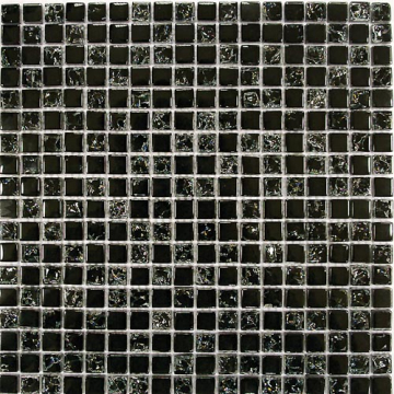 Мозаика Strike Black (стекло) 15*15 300*300 Bonaparte