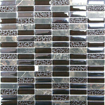Мозаика Super Line (brown) (стекло) 15*48 300*300 Bonaparte