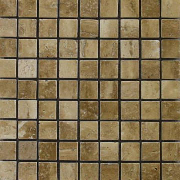Мозаика TRAVERTINE NOCE 1,5x1,5x0,8 polished Premium Marble