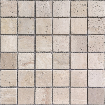 Мозаика Travertino Beige MAT 48x48x7 305x305 Caramelle Mosaic