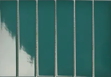 Мозаика Y45P711 Strip Зеленая глянцевая 4.5x19.5 28.8x19.5 Porcelain mosaic