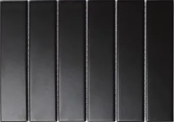 Мозаика Y45P808 Strip Черная матовая 4.5x19.5 28.8x19.5 Porcelain mosaic
