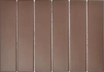 Мозаика Y45P827 Strip Коричневая матовая 4.5x19.5 28.8x19.5 Porcelain mosaic
