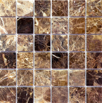 Natural Мозаика 7M022-48P (Emperador Dark) мозаика Мрамор 48х48 305х305 Natural