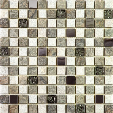 Natural Мозаика KBE-02 (KB11-E02) мозаика Стекло+Кварц+Металл 22х22 303x303 Natural