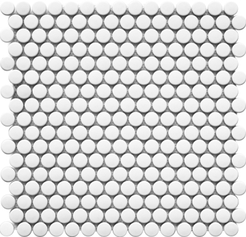 NK41000 Мозаика Penny Round White Matt 315х309х6 StarMosaic