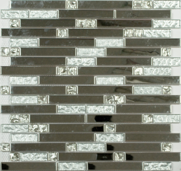 NSmosaic Мозаика MS-605 метал стекло (15х48х98x6) 305*298 NSmosaic