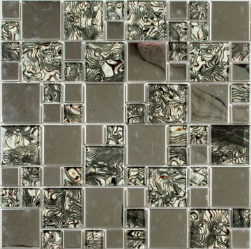 NSmosaic Мозаика MS-611 метал стекло (15х48x8) 300*300 NSmosaic