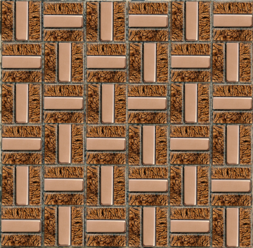 NSmosaic Мозаика MS-619 метал стекло (300*300) NSmosaic