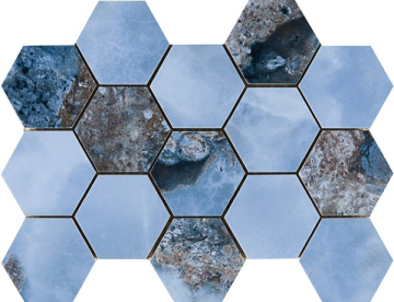 Pamesa Мозаика MALLA HEX CR. LUX DANAE NAVI 32,5x22,5 Pamesa
