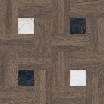 PF60020119 Керамогранит Leatherwood Chesterfield Ebony Nat 3D Rett 8.5mm 60x60 Versace (Gardenia Orchidea)