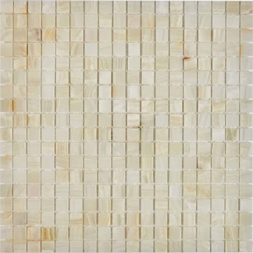 PIX200 Мозаика White onyx из оникса полированная 15x15 305х305х6 Pixmosaic