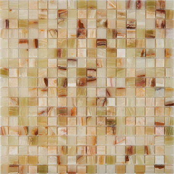 PIX201 Мозаика Jade verde из оникса полированная 15x15 305х305х6 Pixmosaic