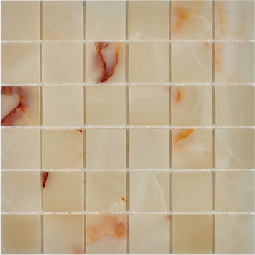PIX207 Мозаика Jade verde из оникса полированная 48x48 305х305х6 Pixmosaic