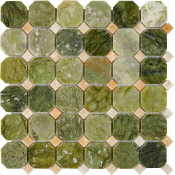 PIX211 Мозаика Dondong, Honey onyx из оникса и мрамора полированная 48x48 305х305x8 Pixmosaic